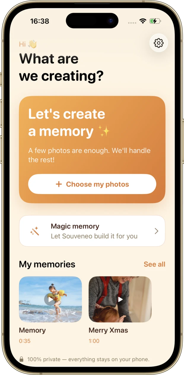 Screenshot der Souveneo App 1/9