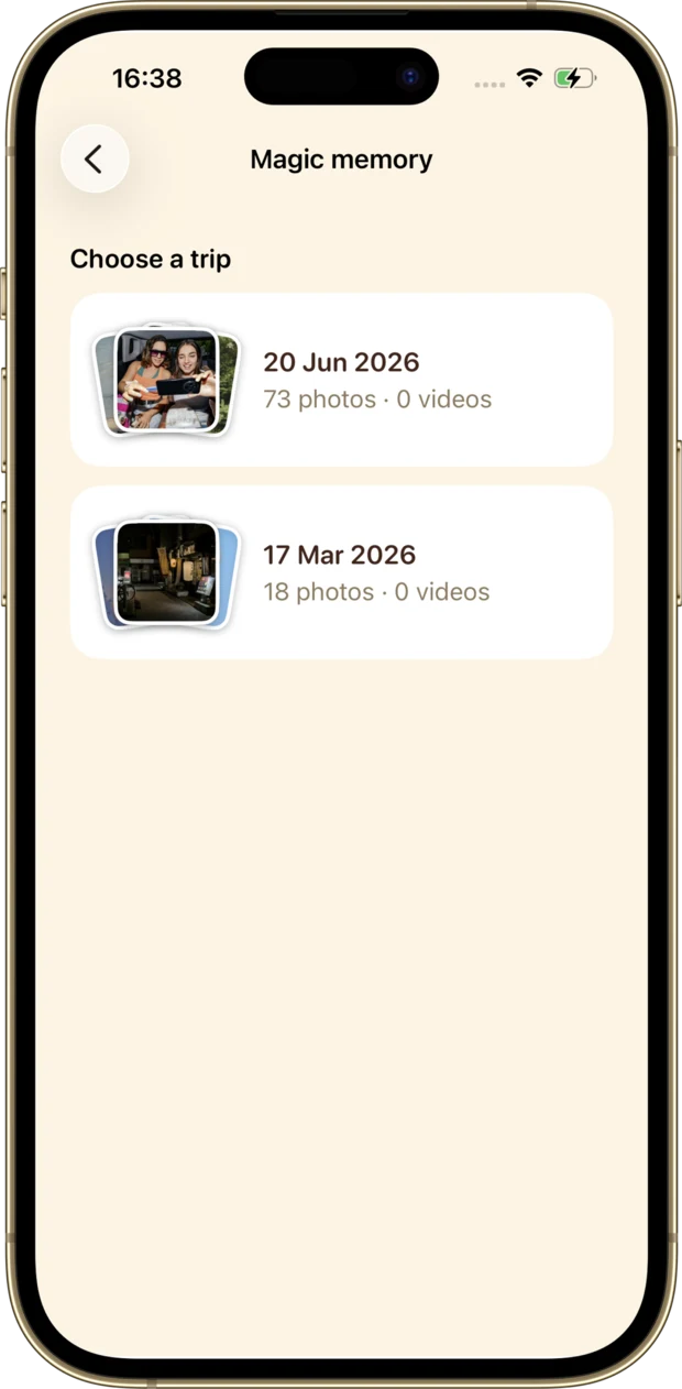 Screenshot der Souveneo App 6/9